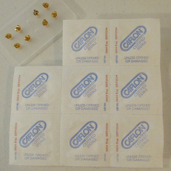 Caflon Surgical Steel 4mm Ear Piercing Studs, 12 Pair Birthstone Colors - Picture 7 of 12